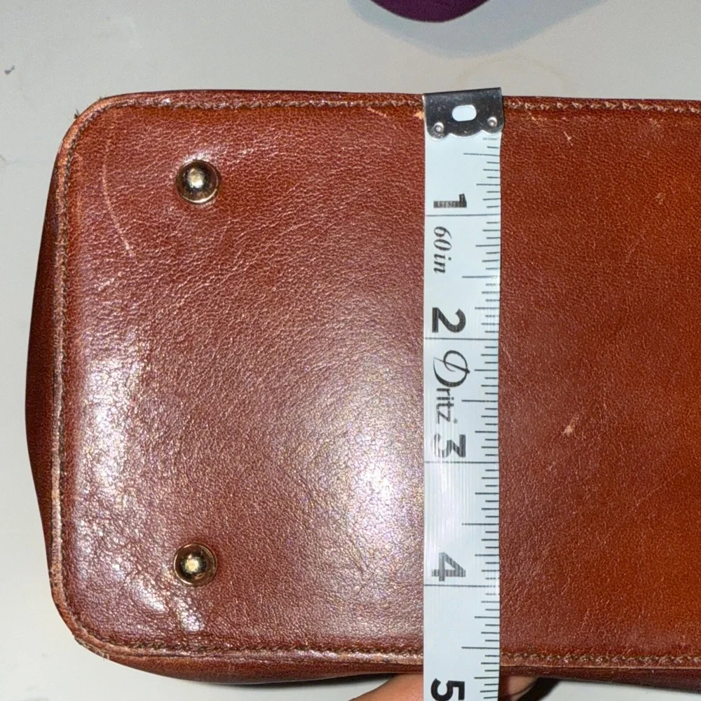 Brahmin Rich Brown Leather Brahmin Mini Schooner leather handbag in brown - Picture 6 of 12